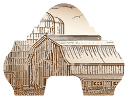 DARAY-L-564-BZ Barn Scene Bronze
